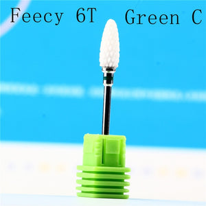 Milling Cutter For Manicure Ceramic Mill Manicure Machine Set Cutter For Pedicure Electric Nail Files Nail Drill Bit Feecy