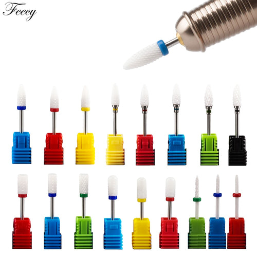 Milling Cutter For Manicure Ceramic Mill Manicure Machine Set Cutter For Pedicure Electric Nail Files Nail Drill Bit Feecy